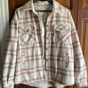 Plaid Shacket - Coat Shirt - L